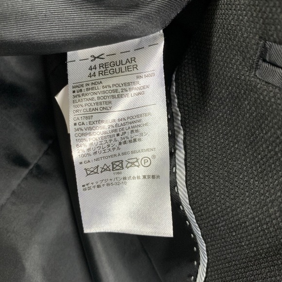 Banana Republic Slim Fit Blazer Jacket Mens 44R Gray Career Business - Picture 7 of 15